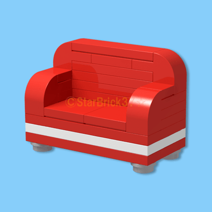 レゴ(LEGO)ブロック赤いソファー